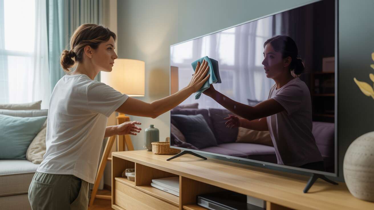 El truco infalible para limpiar tu pantalla de TV sin detergente: un solo ingrediente basta